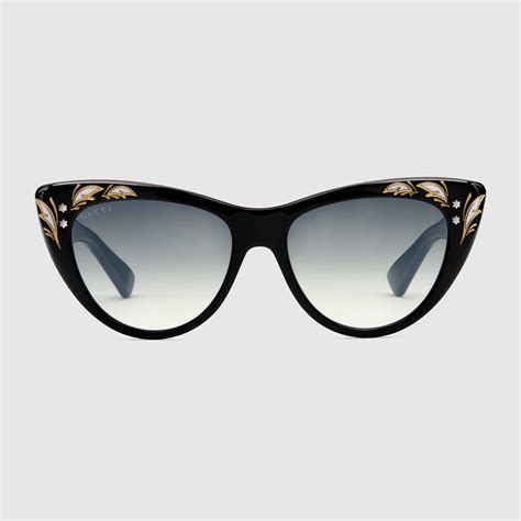 gucci oversized round cat eye acetate sunglasses|luxury designer sunglasses cat eye.